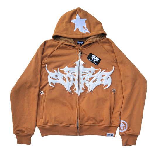 STARZA CROSS HOODIE (BROWN)