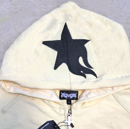 STARZA CROSS HOODIE (CREAM)