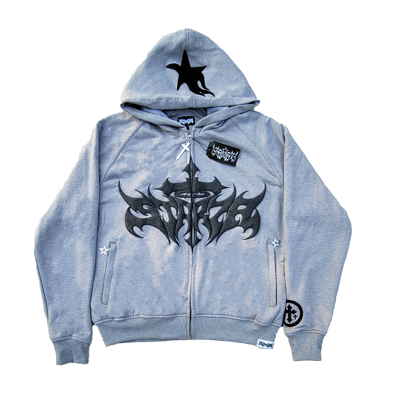 STARZA CROSS HOODIE (GRAY)