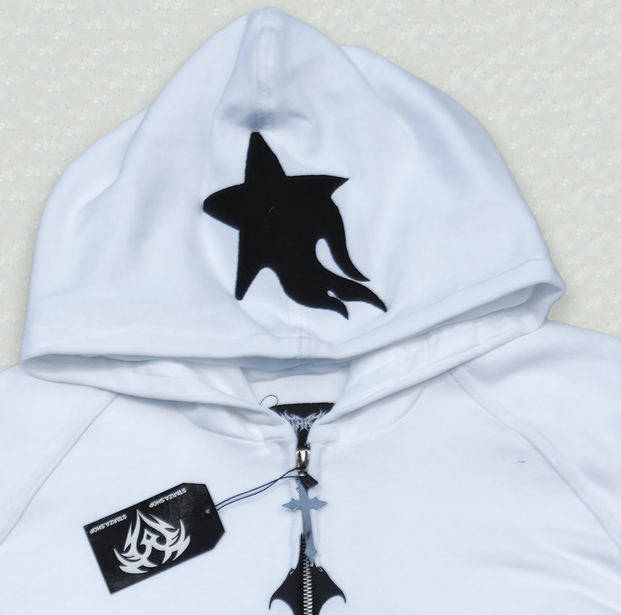 STARZA CROSS HOODIE (WHITE)